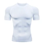 Compression-Shirt-Summer-Men-s-T-Shirt-White-Short-Sleeve-Breathable-Quick-Dry-Fitness-Top-Sports