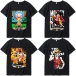 ONE-PIECE-Anime-T-shirt-Men-Short-Sleeve-Summer-Print-Cartoon-Luffy-Ace-Zoro-Cotton-Casual